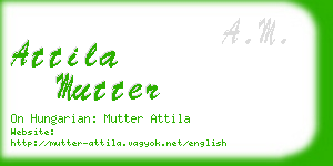 attila mutter business card